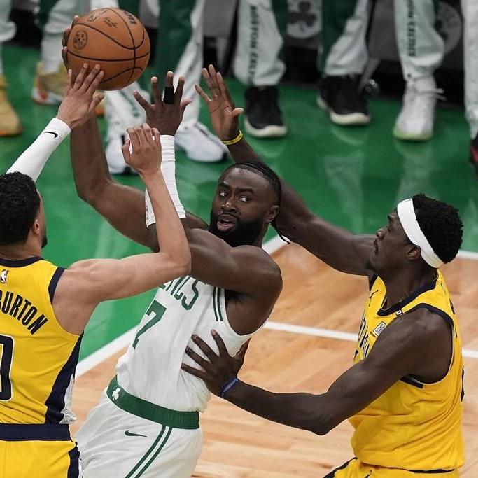 Tatum scores 36, Brown hits 3 to force OT and Celtics edge Pacers 133-128 in Game 1 of East finals